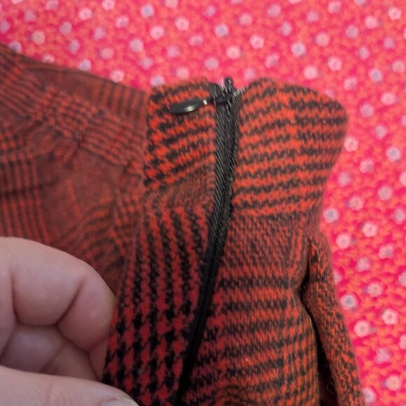 Cabincore Tartan Plaid Wool Skirt A Line Rockabilly Academia Idealsanxun - Picture 8 of 12